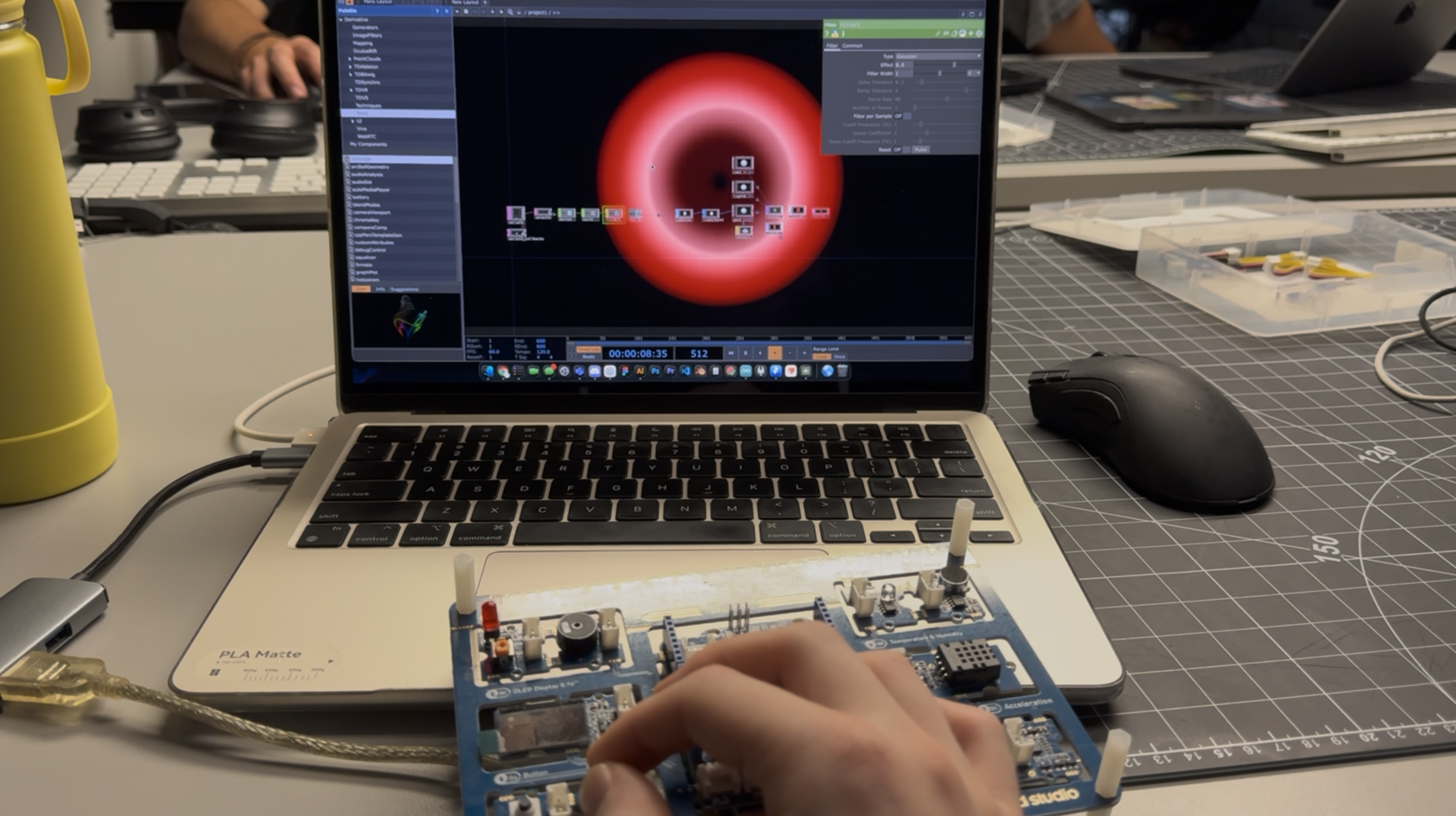 For the last part of Activity 3, we all proceeded to build the demo file from scratch, connecting our Arduino to it and customizing the sphere to our likings. <a href='https://www.youtube.com/watch?v=NvmHZq6hgdI' target='_blank'><p>Video Demo</p></a>