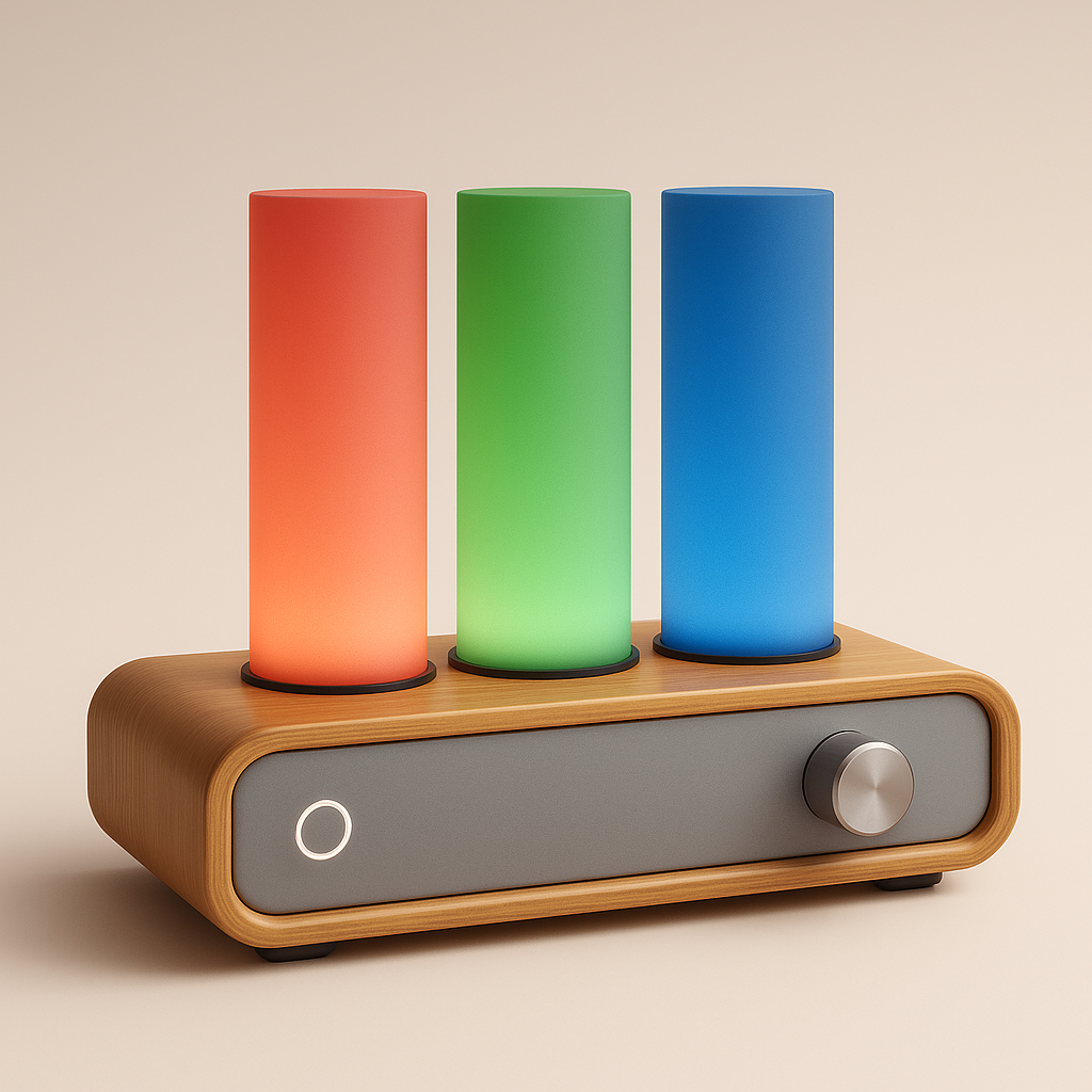 A visual render of how my lamp may look like, which I created with ChatGPT back in P2.